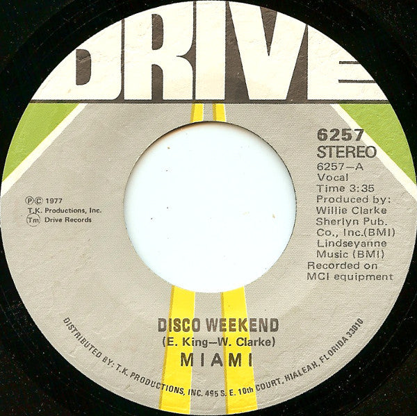 Miami : Disco Weekend (7", Single)