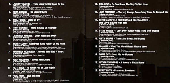 Various : Burt Bacharach Songbook (CD, Comp)