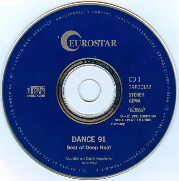 Various : Dance 91 Best Of Deep Heat (2xCD, Comp)