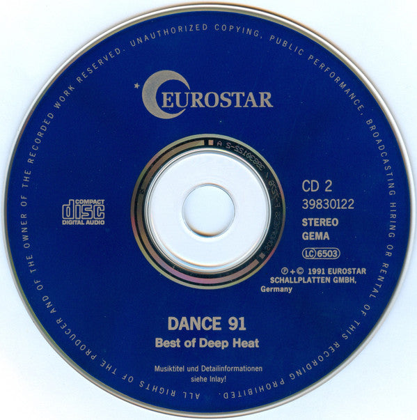 Various : Dance 91 Best Of Deep Heat (2xCD, Comp)