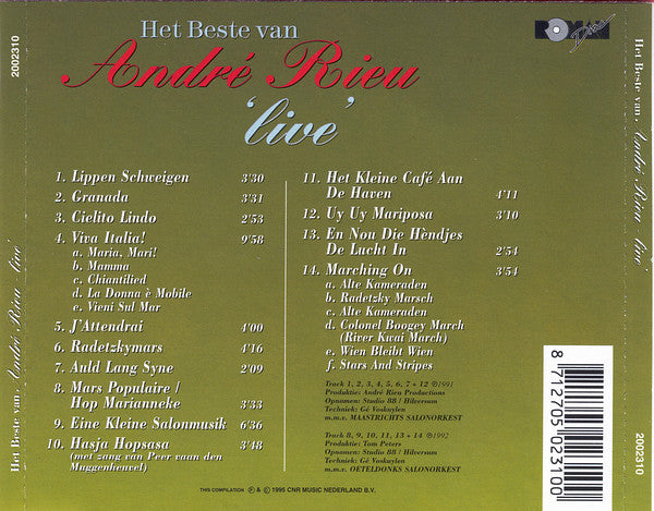 André Rieu : Het Beste Van André Rieu 'Live' (CD, Comp)
