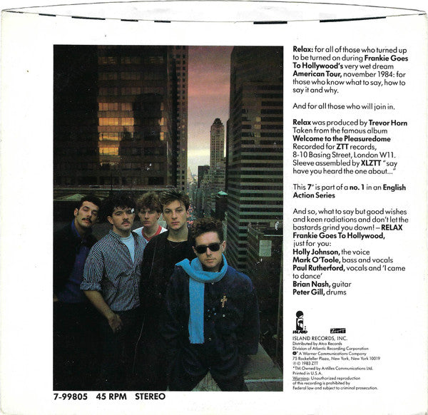 Frankie Goes To Hollywood : Relax (7", Single, SP )
