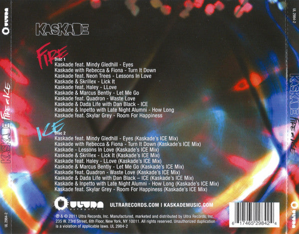 Kaskade : Fire & Ice (2xCD, Album)