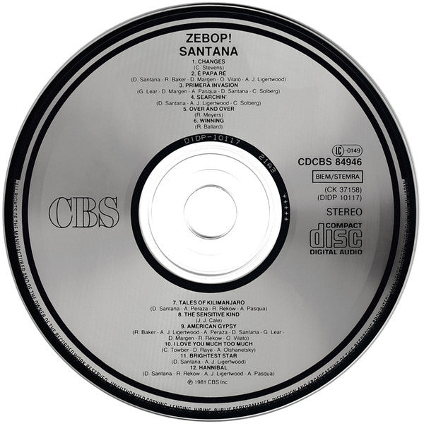 Santana : Zebop! (CD, Album, RE)