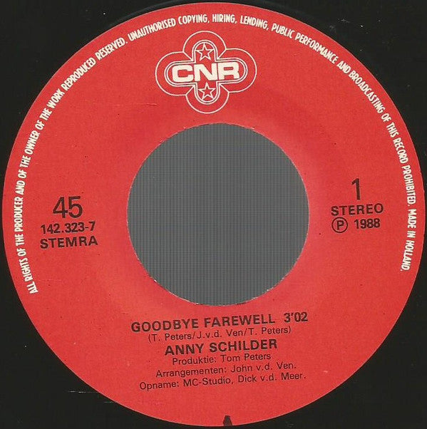 Anny Schilder : Goodbye Farewell (7", Single)