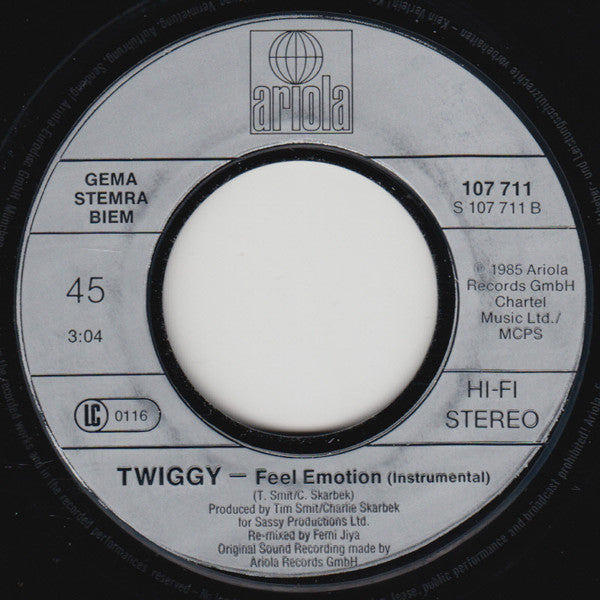 Twiggy (2) : Feel Emotion (7", Single)