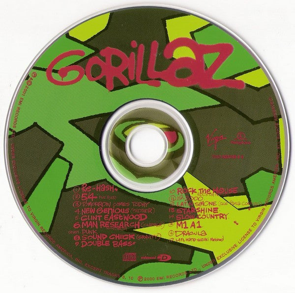 Gorillaz : Gorillaz (CD, Album, Enh, Red)