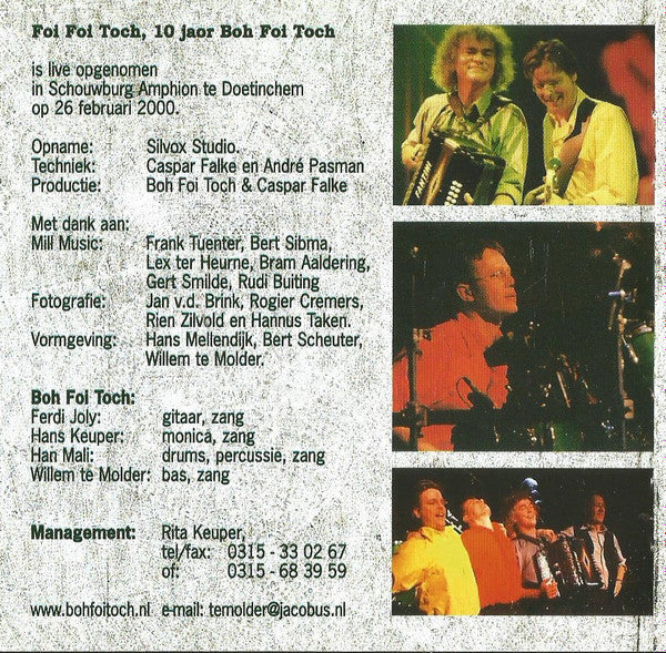 Boh Foi Toch : Foi Foi Toch 10 Jaor Boh Foi Toch Live (CD, Album, Liv)