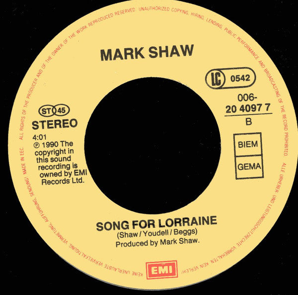 Mark Shaw : Love So Bright (7")