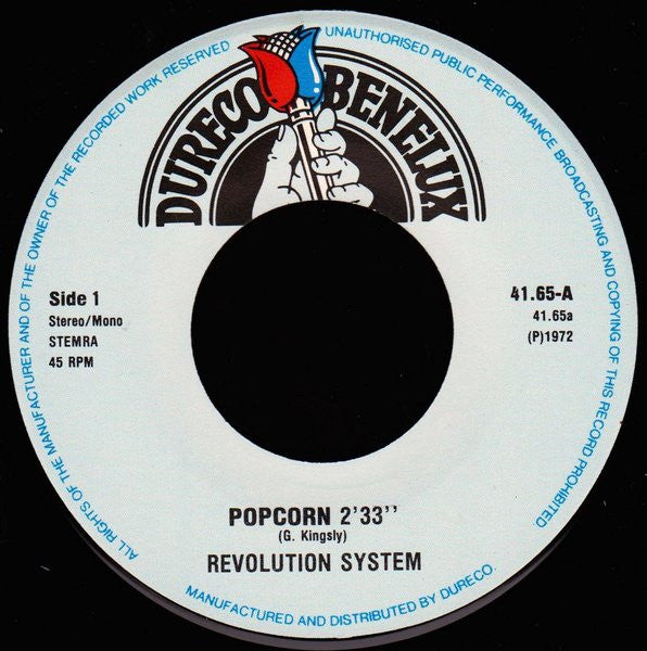 Revolution System : Popcorn / Carmen Brasilia (7", Single, RE)