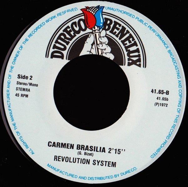 Revolution System : Popcorn / Carmen Brasilia (7", Single, RE)