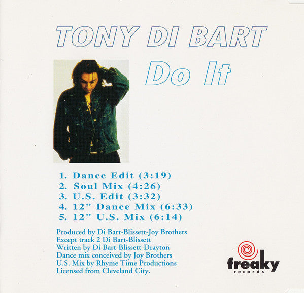 Tony Di Bart : Do It (CD, Maxi)