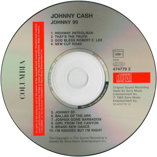 Johnny Cash : Johnny 99 (CD, Album, RE)
