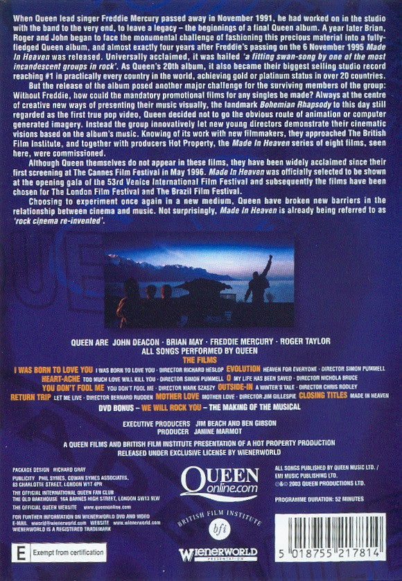 Queen : Made In Heaven (The Films) (DVD, PAL)