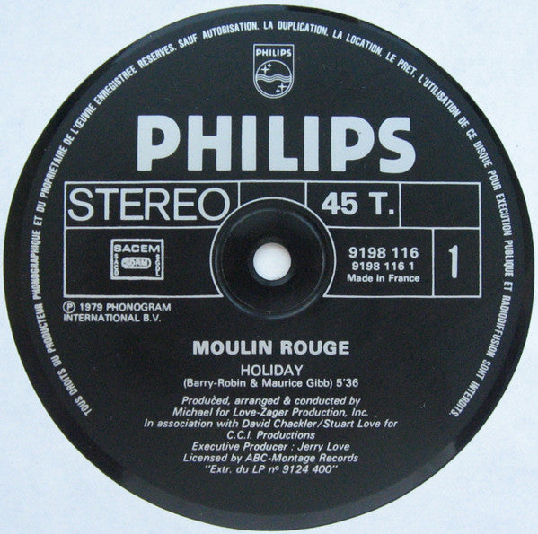 Moulin Rouge (2) : Holiday / Run To Me (12", Maxi)