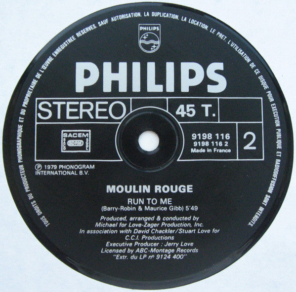 Moulin Rouge (2) : Holiday / Run To Me (12", Maxi)
