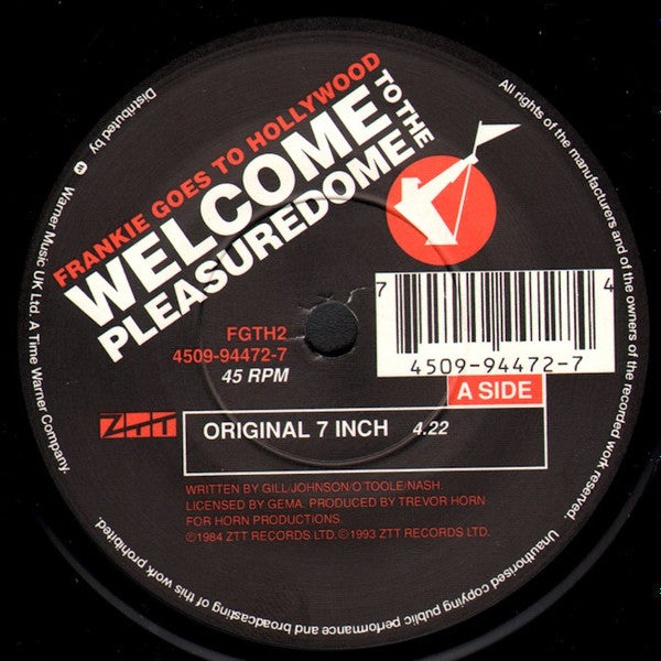 Frankie Goes To Hollywood : Welcome To The Pleasuredome (7")
