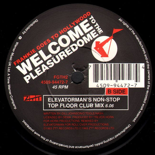 Frankie Goes To Hollywood : Welcome To The Pleasuredome (7")