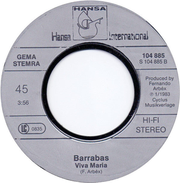 Barrabas : (Be My) Rebel (7", Single)