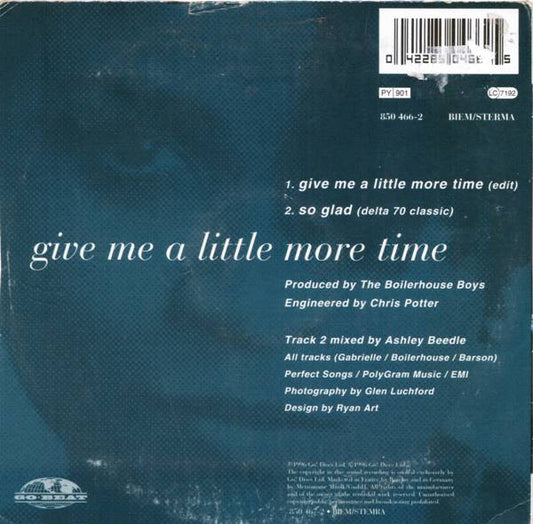 Gabrielle : Give Me A Little More Time (CD, Single, Car)