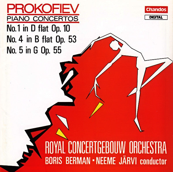 Sergei Prokofiev, Concertgebouworkest, Boris Berman, Neeme Järvi : Piano Concertos No. 1 In D Flat Op. 10; No 4 In B Flat Op. 53; No. 5 In G Op. 55 (CD, Album)