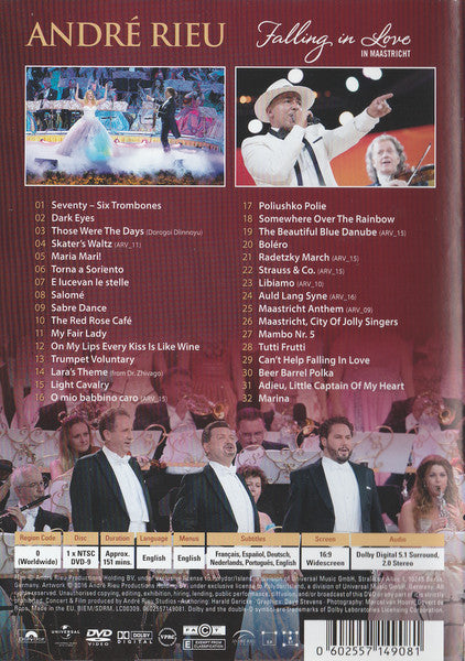 André Rieu And His Johann Strauß Orchestra : Falling In Love In Maastricht (DVD-V, NTSC)