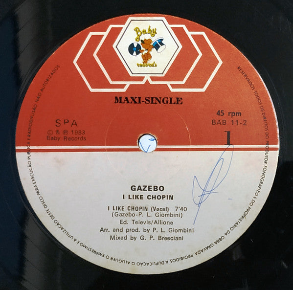 Gazebo : I Like Chopin (Disco Mix) (12")