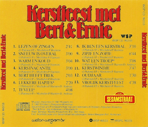 Bert & Ernie : Kerstfeest Met Bert & Ernie (CD, Album, RP)
