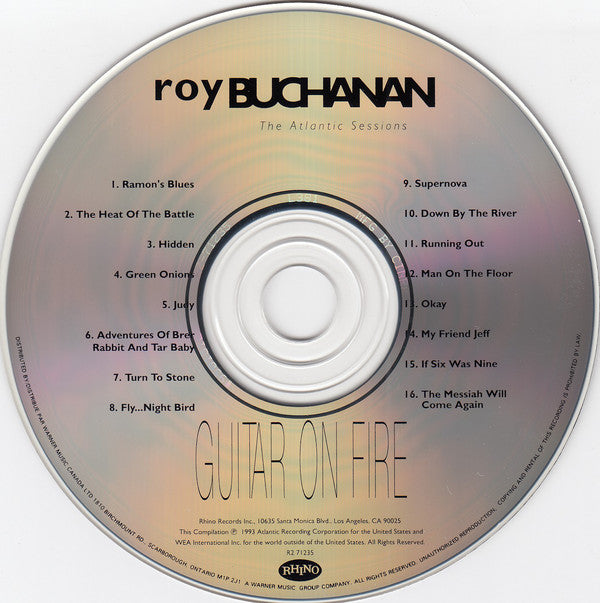 Roy Buchanan : Guitar On Fire - The Atlantic Sessions (CD, Comp, RM)