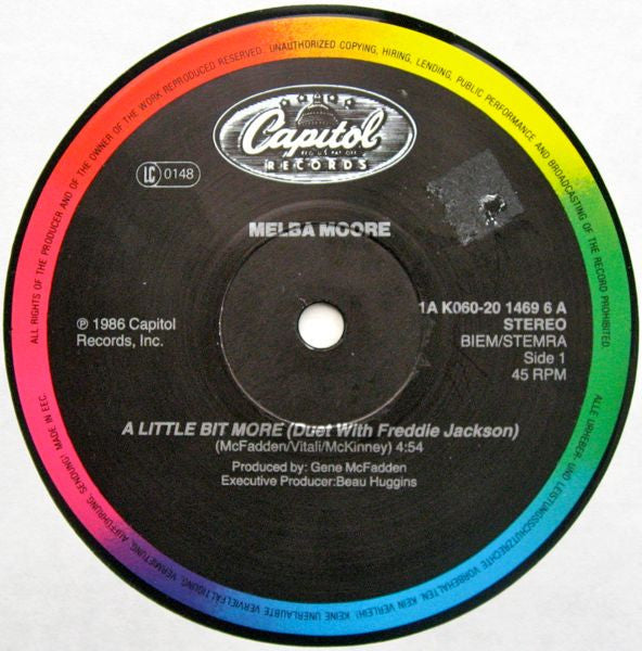 Melba Moore : A Little Bit More (12", Single)