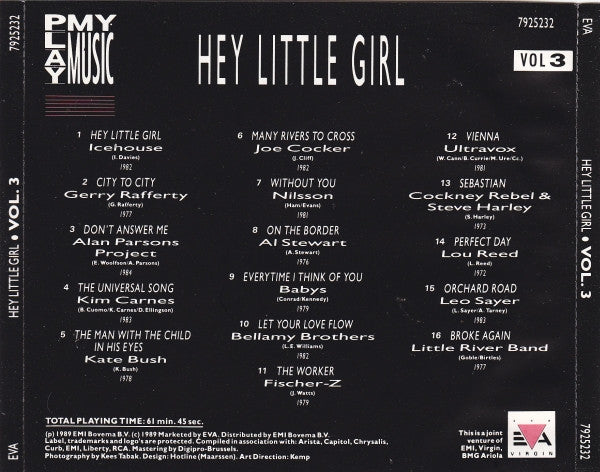 Various : Play My Music Vol 3 - Hey Little Girl (CD, Comp)