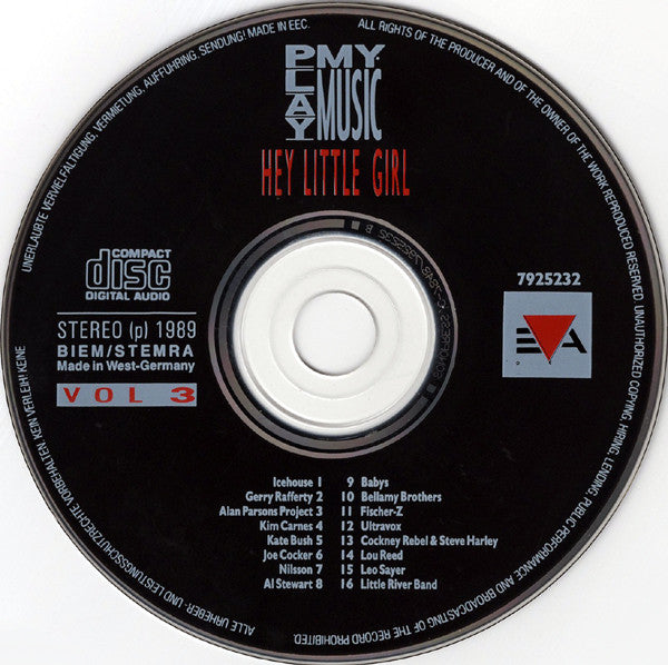 Various : Play My Music Vol 3 - Hey Little Girl (CD, Comp)