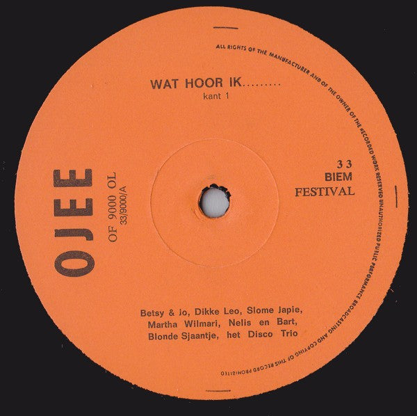 Various : Wat Hoor Ik... (LP)
