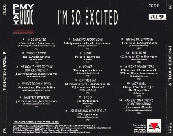 Various : Play My Music Vol 9 - I'm So Excited (CD, Comp)