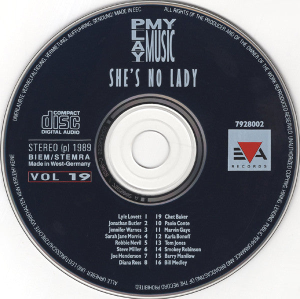 Various : Play My Music Vol 19 - She's No Lady (CD, Comp)