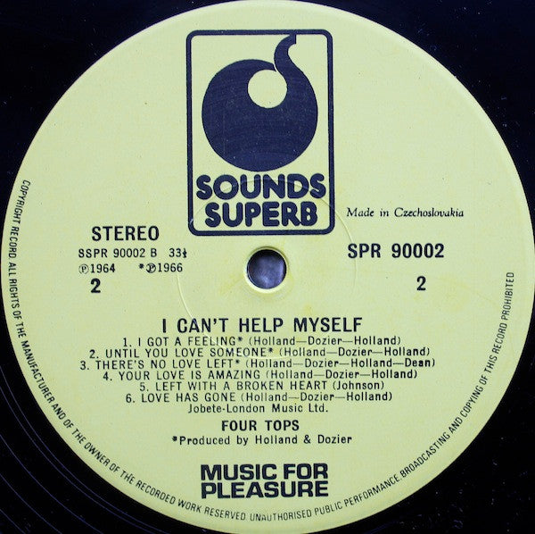 Four Tops : I Can't Help Myself (LP, Comp, Cze)
