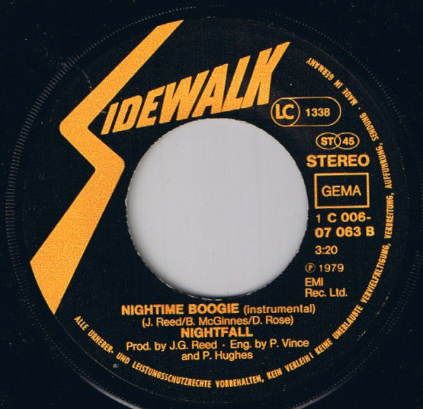 Nightfall (4) : Nightime Boogie (7", Single)