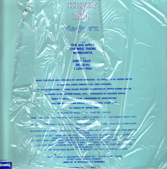Klein & M.B.O. : De-Ja-Vu (LP, Album, M/Print)