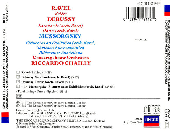 Maurice Ravel, Modest Mussorgsky, Concertgebouworkest, Riccardo Chailly : Boléro / Pictures At An Exhibition (CD, Album)