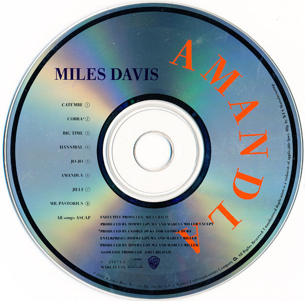 Miles Davis : Amandla (CD, Album)