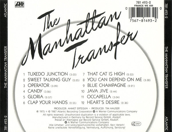The Manhattan Transfer : The Manhattan Transfer (CD, Album, RE)