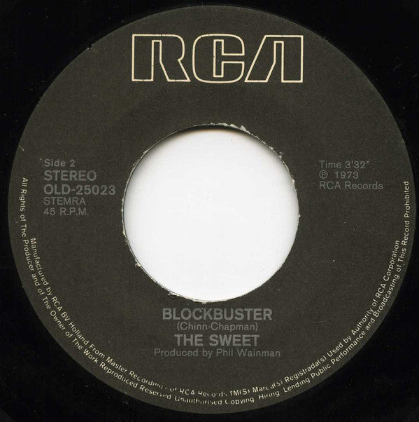 The Sweet : Co Co / Block Buster (7", Single, RE)
