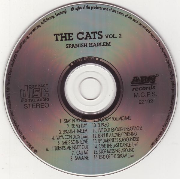 The Cats : Vol.2 Spanish Harlem (CD, Comp)