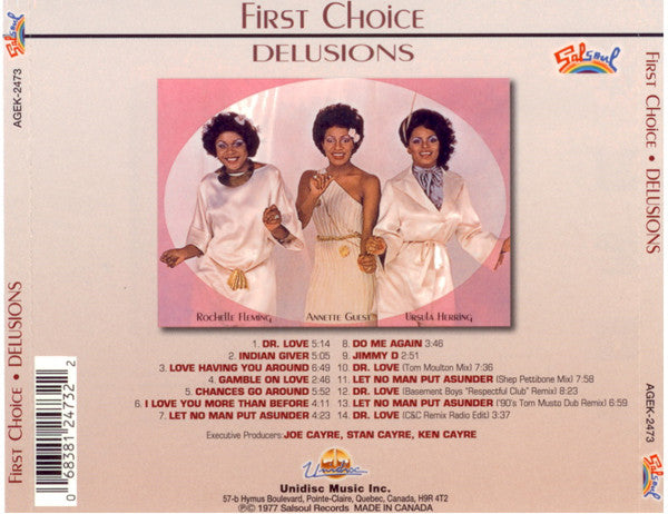 First Choice : Delusions (CD, Album, RE)