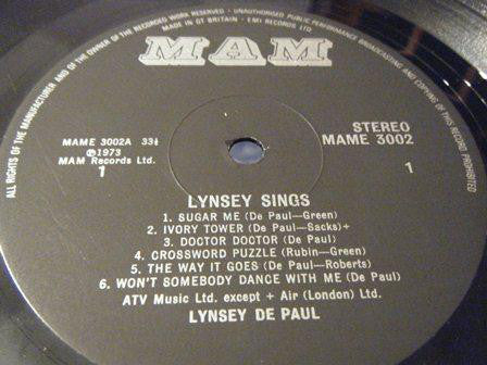 Lynsey De Paul : Lynsey Sings (LP, Comp)