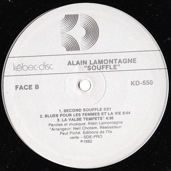 Alain Lamontagne : Souffle (LP, Album)