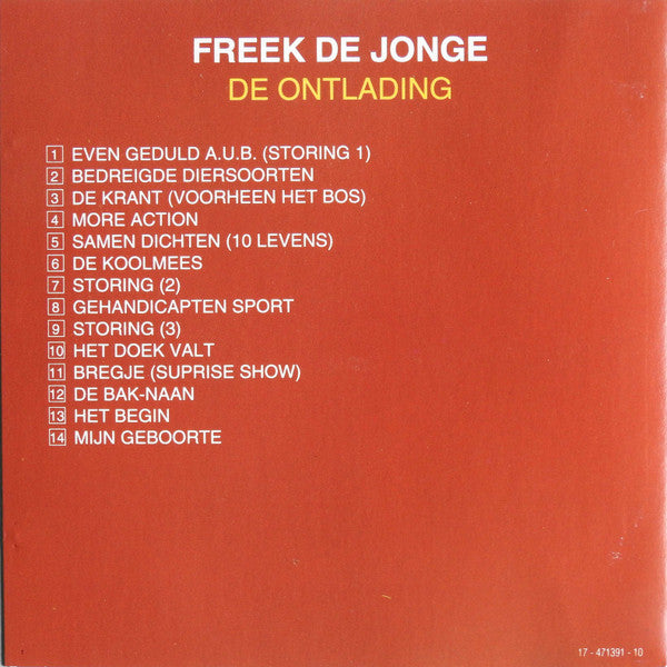 Freek De Jonge : De Ontlading (CD, Album)