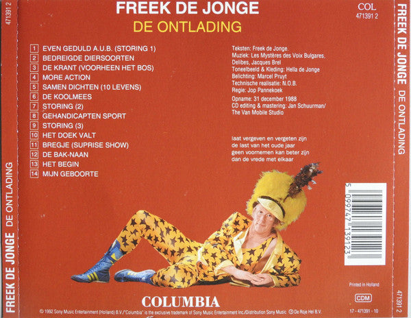 Freek De Jonge : De Ontlading (CD, Album)