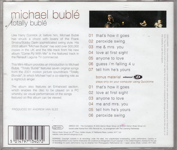 Michael Bublé : Totally Bublé (CD, Album, Enh)