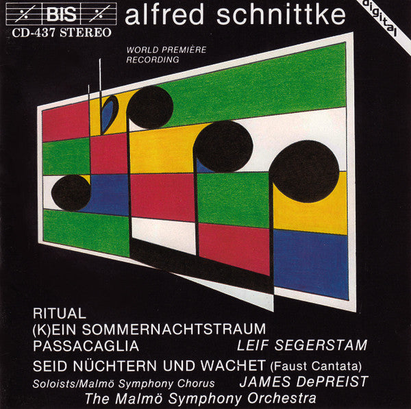 Alfred Schnittke / Malmö Symphony Orchestra, Leif Segerstam, James DePreist : Ritual / (K)ein Sommernachtstraum / Passacaglia / Seid Nüchtern Und Wachet (Faust Cantata) (CD, Album)
